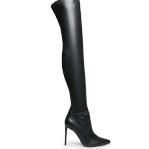 Steve Madden Thigh High Boots Vava Black Paris